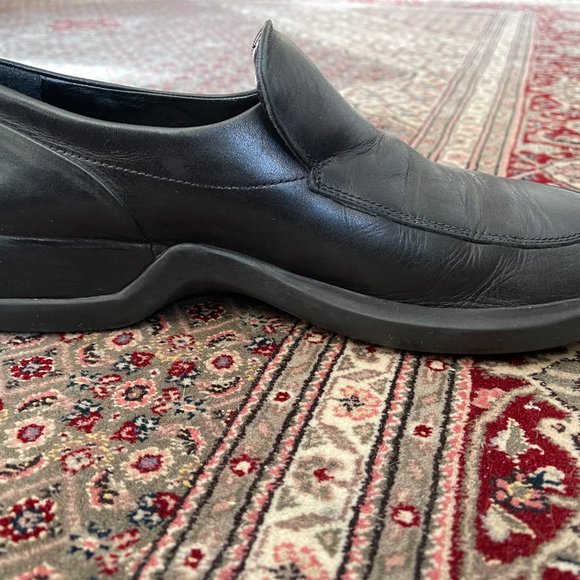 Emporio Armani Men\'s Black Leather Slip-On Shoes main image 4